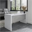 Echo 60W Credenza Desk in Pure White and Modern Gray - Engineered Wood