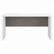 Echo 60W Credenza Desk in Pure White and Modern Gray - Engineered Wood