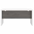 Echo 60W Credenza Desk in Pure White and Modern Gray - Engineered Wood