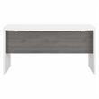 Echo 60W Bow Front Desk in Pure White and Modern Gray - Engineered Wood