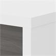Echo 60W Bow Front Desk in Pure White and Modern Gray - Engineered Wood
