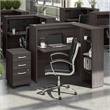 Studio C 48W Cubicle Desk with Shelves & Drawers in Storm Gray - Engineered Wood