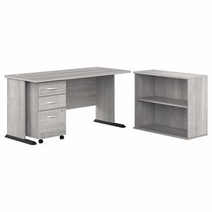 studio a 60w desk with drawers and bookcase