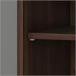 Hybrid Tall 5 Shelf Bookcase with Doors in Black Walnut - Engineered Wood