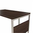 Hybrid 72W x 30D L Shaped Table Desk in Black Walnut - Engineered Wood