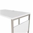 Hybrid 72W x 30D L Shaped Table Desk in White - Engineered Wood