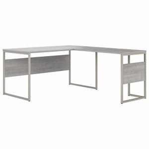 Hybrid 60W x 30D L Shaped Table Desk in Platinum Gray - Engineered Wood