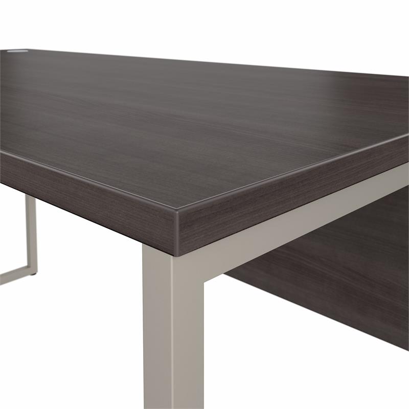 Hybrid 60W x 30D L Shaped Table Desk in Storm Gray - Engineered Wood