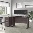 Studio A 48W Computer Desk with Drawers in Storm Gray - Engineered Wood
