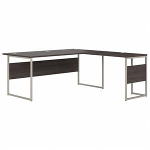 Hybrid 72W x 36D L Shaped Table Desk in Storm Gray - Engineered Wood