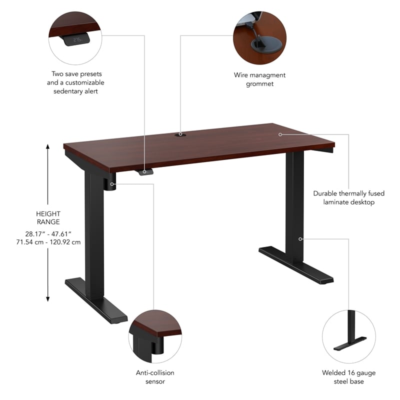 Move 40 Series 48W Adjustable Standing Desk in Hansen Cherry - Engineered Wood