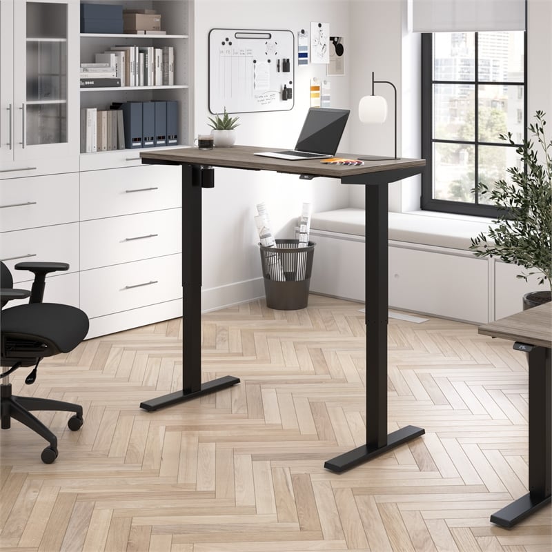 Move 40 Series 48W Adjustable Standing Desk in Modern Hickory - Engineered Wood