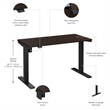Move 40 Series 48W Adjustable Standing Desk in Mocha Cherry - Engineered Wood