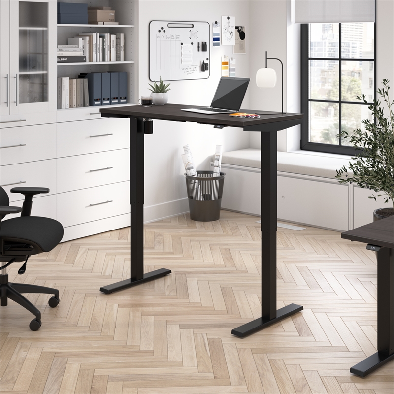 Move 40 Series 48W Adjustable Standing Desk in Storm Gray - Engineered Wood