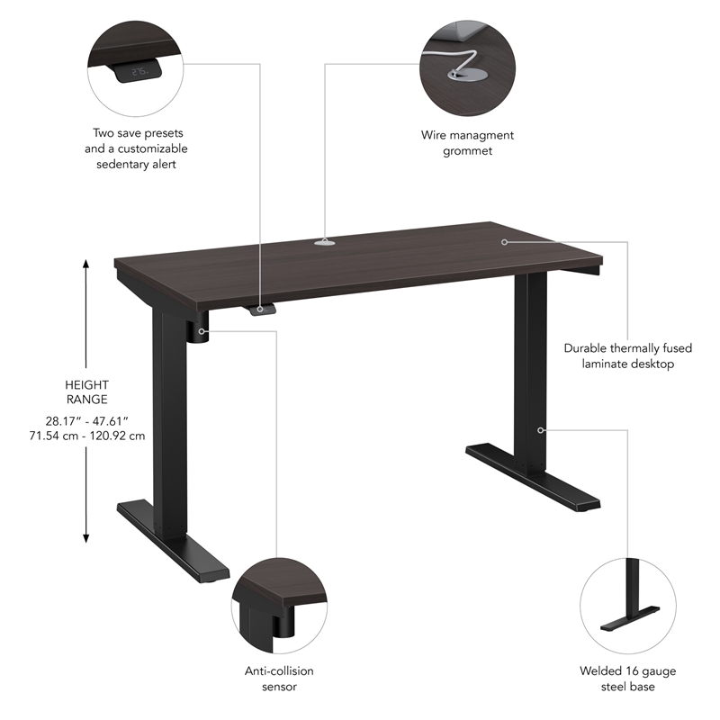 Move 40 Series 48W Adjustable Standing Desk in Storm Gray - Engineered Wood