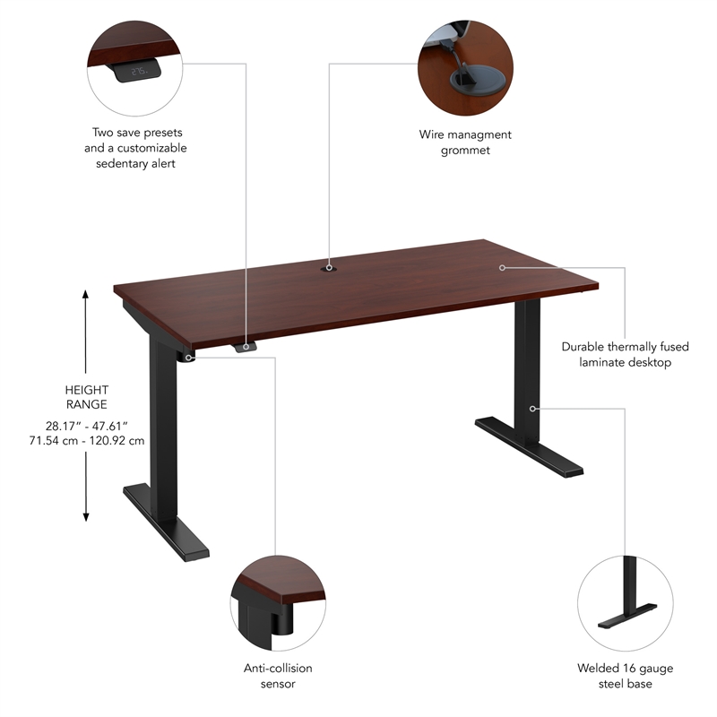 Move 40 Series 60W Adjustable Standing Desk in Hansen Cherry - Engineered Wood