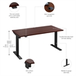 Move 40 Series 60W Adjustable Standing Desk in Hansen Cherry - Engineered Wood