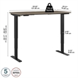 Move 40 Series 60W x 30D Height Adjustable Standing Desk - Engineered Wood