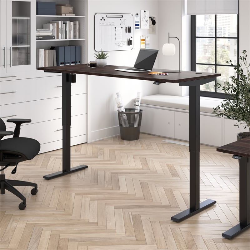 Move 40 Series 72W Adjustable Standing Desk in Black Walnut - Engineered Wood