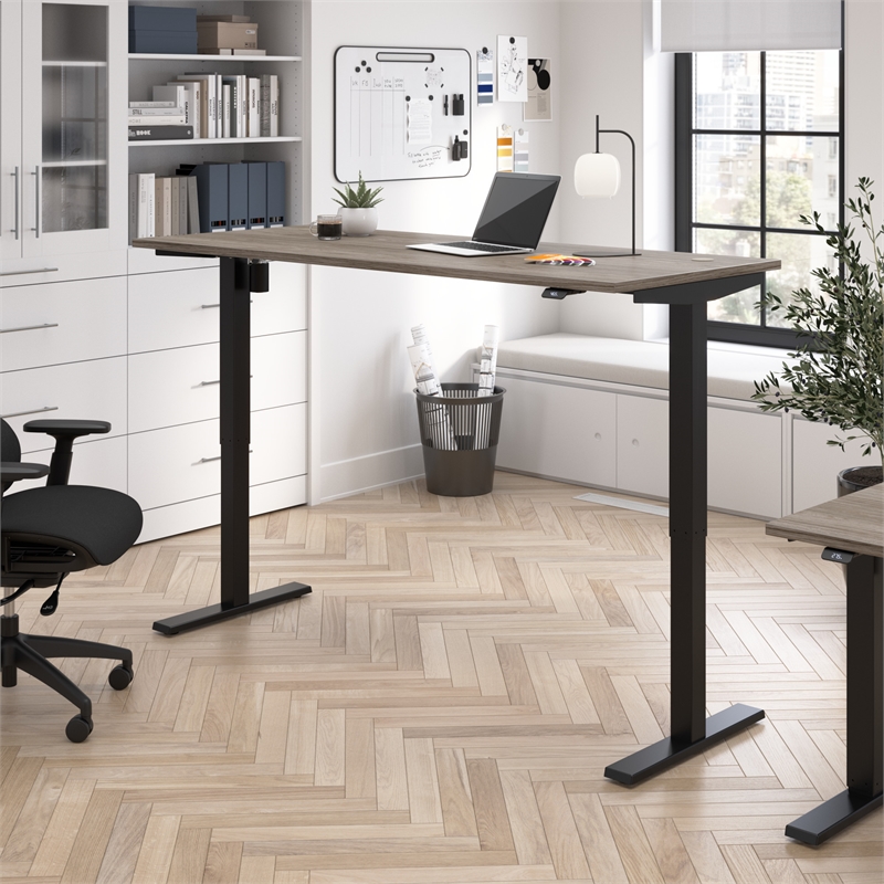 Move 40 Series 72W Adjustable Standing Desk in Modern Hickory - Engineered Wood