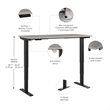 Move 40 Series 72W x 30D Height Adjustable Standing Desk - Engineered Wood