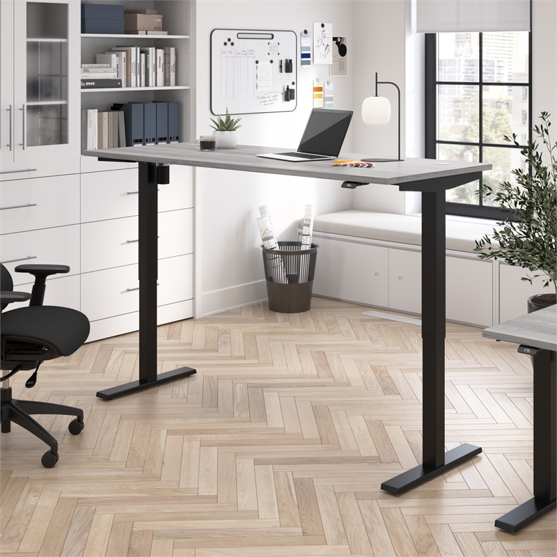 Move 40 Series 72W Adjustable Standing Desk in Platinum Gray - Engineered Wood