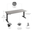 Move 40 Series 72W Adjustable Standing Desk in Platinum Gray - Engineered Wood
