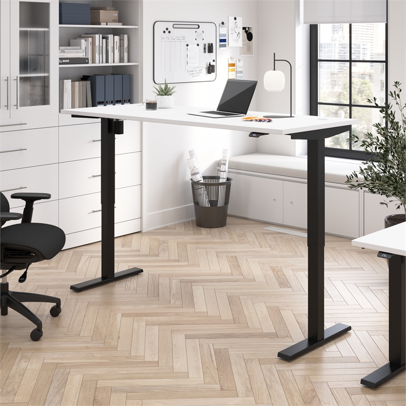 Move 40 Series 72W Adjustable Standing Desk in White - Engineered Wood
