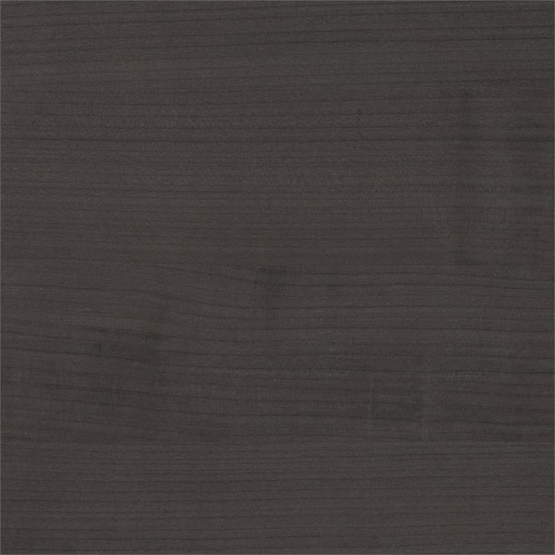 Echo 72W Bow Front L Shaped Desk in Charcoal Maple - Engineered Wood