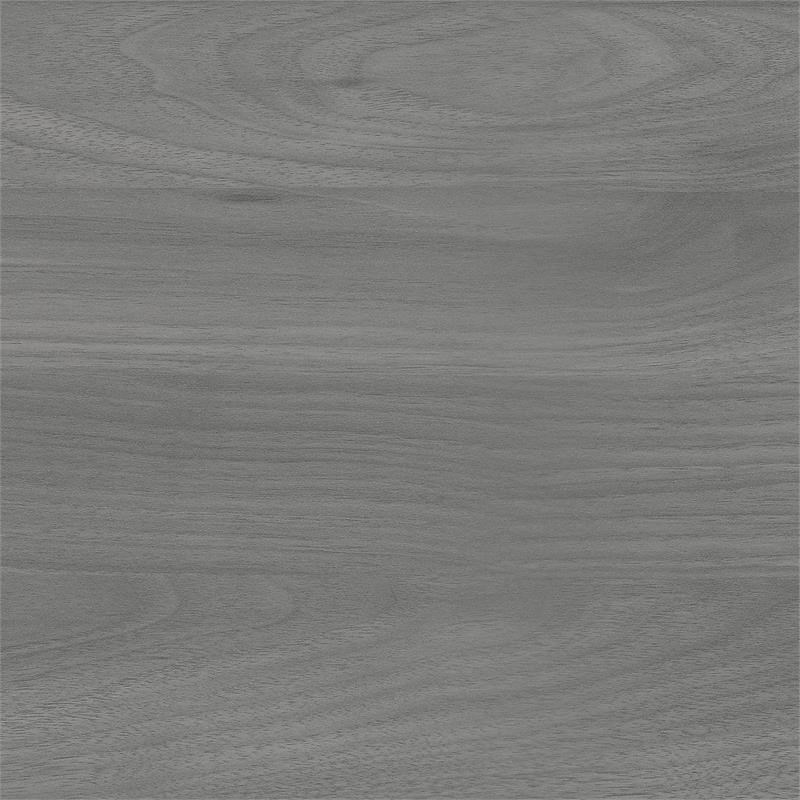 Echo 72W Bow Front L Shaped Desk in Modern Gray - Engineered Wood