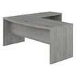 Echo 72W Bow Front L Shaped Desk in Modern Gray - Engineered Wood