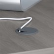 Echo 72W Bow Front L Shaped Desk in Modern Gray - Engineered Wood