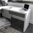 Echo 42W Desk Return/Bridge in Pure White and Modern Gray - Engineered Wood
