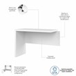 Echo 42W Desk Return/Bridge in Pure White - Engineered Wood