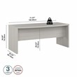 Echo 72W Bow Front Desk in Gray Sand - Engineered Wood