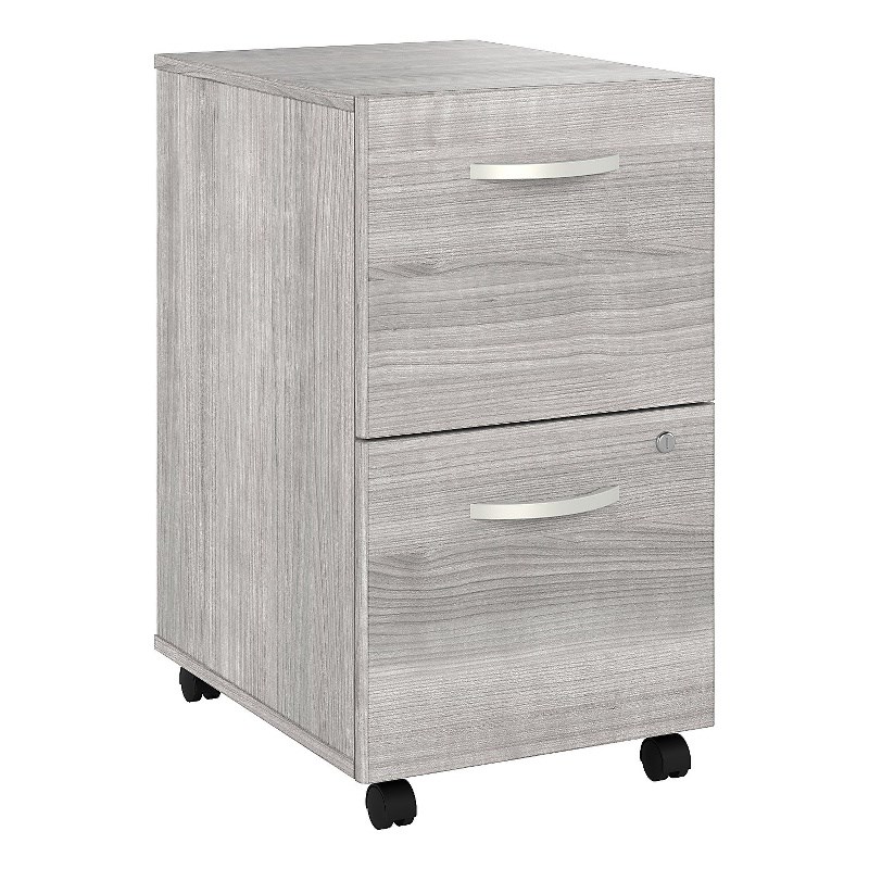 Studio A 2 Drawer Mobile File Cabinet in Platinum Gray - Engineered Wood