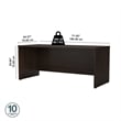 Studio C 72W x 30D Office Desk in Black Walnut - Engineered Wood