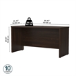 Studio C 60W x 24D Credenza Desk in Black Walnut - Engineered Wood