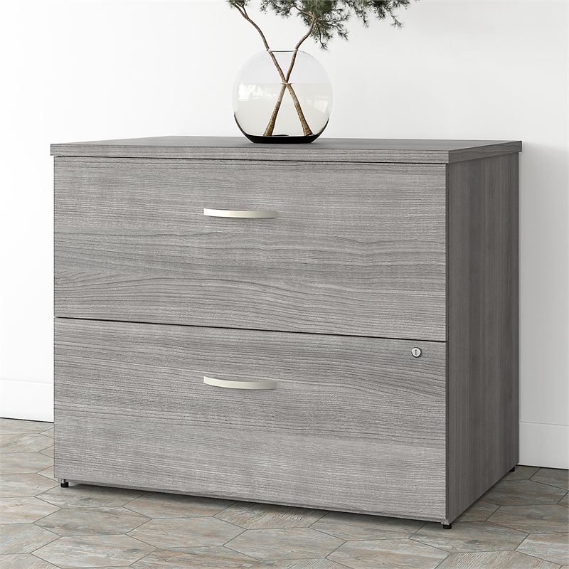 Studio A 2 Drawer Lateral File Cabinet in Platinum Gray - Engineered Wood
