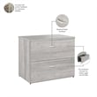 Studio A 2 Drawer Lateral File Cabinet in Platinum Gray - Engineered Wood