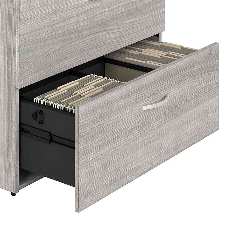 Studio A 2 Drawer Lateral File Cabinet in Platinum Gray - Engineered Wood