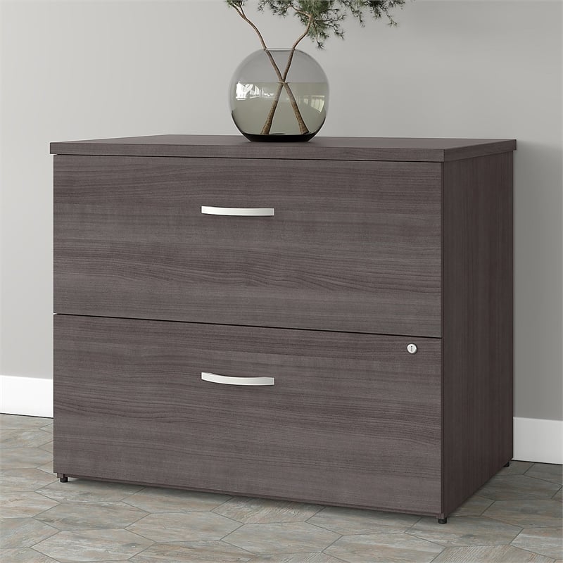 Studio A 2 Drawer Lateral File Cabinet in Storm Gray - Engineered Wood