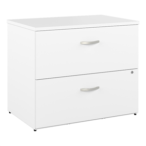 Studio A 2 Drawer Lateral File Cabinet in White - Engineered Wood