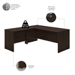 Studio C 72W x 30D L Shaped Desk with Drawers in Black Walnut - Engineered Wood
