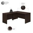 Studio C 60W x 30D L Shaped Desk with Drawers in Black Walnut - Engineered Wood