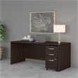 Studio C 72W x 30D Office Desk with Drawers in Black Walnut - Engineered Wood