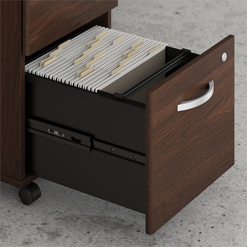 Studio C 60W x 30D Office Desk with Drawers in Black Walnut - Engineered Wood