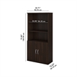Studio C Tall 5 Shelf Bookcase with Doors in Black Walnut - Engineered Wood
