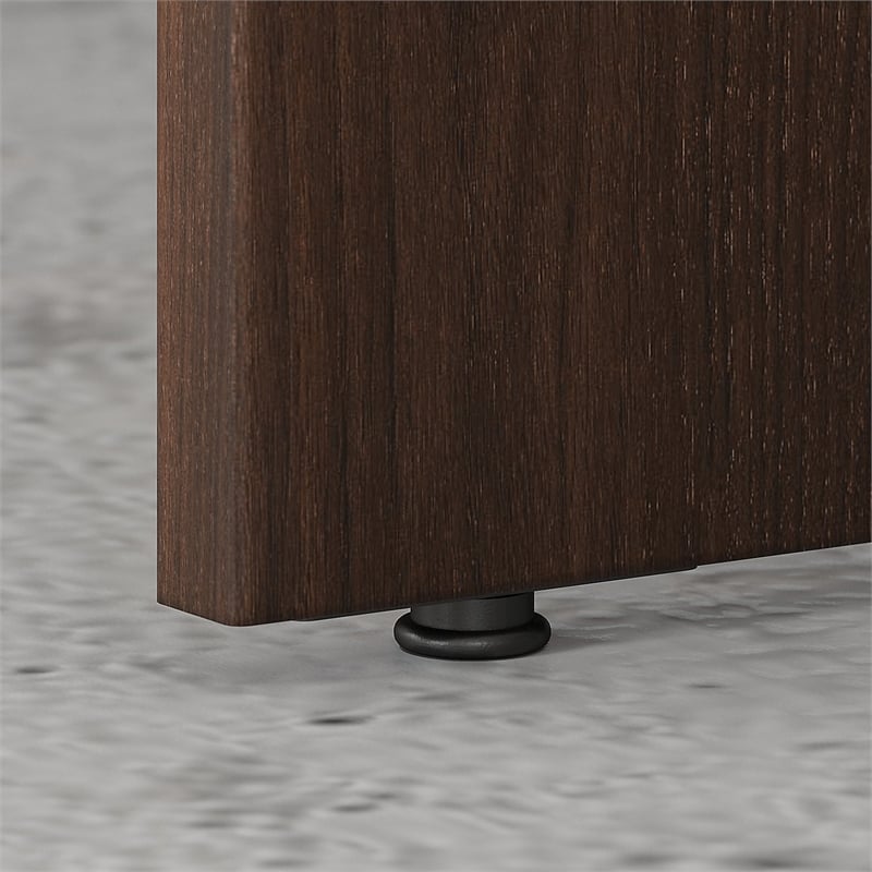 Studio C 60W L Shaped Desk with 42W Return in Black Walnut