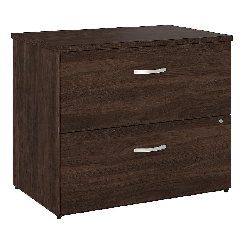 Studio C 2 Drawer Lateral File Cabinet in Black Walnut - Engineered Wood